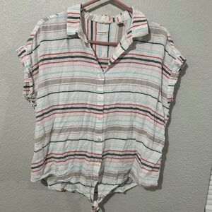 Weatherproof Vintage Women's Striped Blouse Size XXL